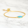 Turquoise Bracelet, Charm Bracelet, Gemstone bracelet, Birthstone bracelet, Adjustable bracelet, Chain and Charm