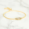 Golden Rutilated Bracelet, Charm Bracelet, Gemstone bracelet, Birthstone bracelet, Adjustable bracelet, Chain and Charm