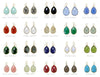 Blue Chalcedony Earrings - Gift for Mom - Gift for grandma - Birthstone Jewelry - Bridal Jewelry - Drop Earring - Large Gemstone Earrings