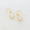 Small Dainty Earring - Moonstone Earring - Delicate Earring - Bezel Set earring - Bezel Drop Earrings - Bridesmaid Earrings