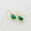 Green Onyx Earring, Emerald Earring, Everyday Earring, Simple Earring, Minimal Earring, Gift for Her, Small Cute Earring, Dangle and Drop