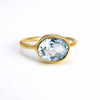 Aquamarine ring, March birthstone ring