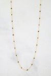 Layered Long Necklace - Gemstone  Layered necklace - Smoky Quartz Necklace - Stationed Necklace - Gem Necklace - Layering Necklace