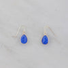 Sapphire Earring, Sterling Silver Earring, Small Gemstone Earring, September Birthstone Earring, Silver Ear Wires, Blue Gemstone Earring