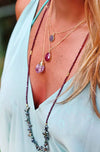 Blue Chalcedony Necklace - Gemstone Charm Necklace - Oval Gemstone Necklace - Bezel Set Necklace - Bridal Jewelry - Bridesmaid Necklace