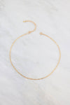 Paperclip Necklace, Delicate Gold Choker