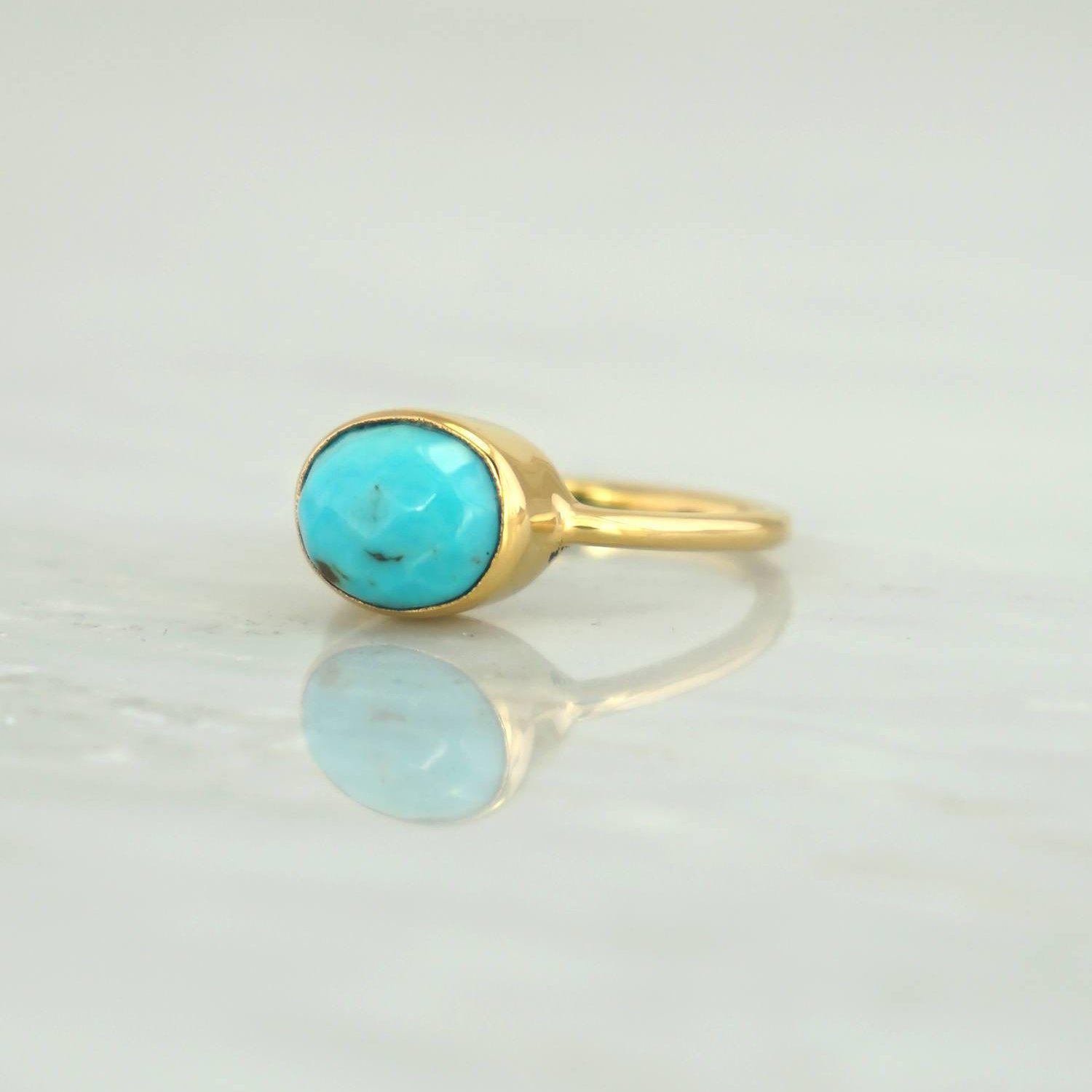 Jane Austen ring, Turquoise Ring, Oval Turquoise Ring, Sleeping Beauty Ring, December birthstone, Silver Ring, 925 Silver,Everyday Ring