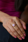 Smoky Quartz Ring - Bezel Set Ring - Gold Ring - Cushion Ring - Gemstone Ring - Stackable Ring - Bridesmaid ring