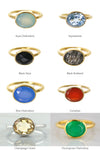 Opalite Ring, October Birthstone ring, Gold Stacking ring, Gemstone ring, Stackable ring, Bezel set Oval ring, Everyday ring, Birthday gift