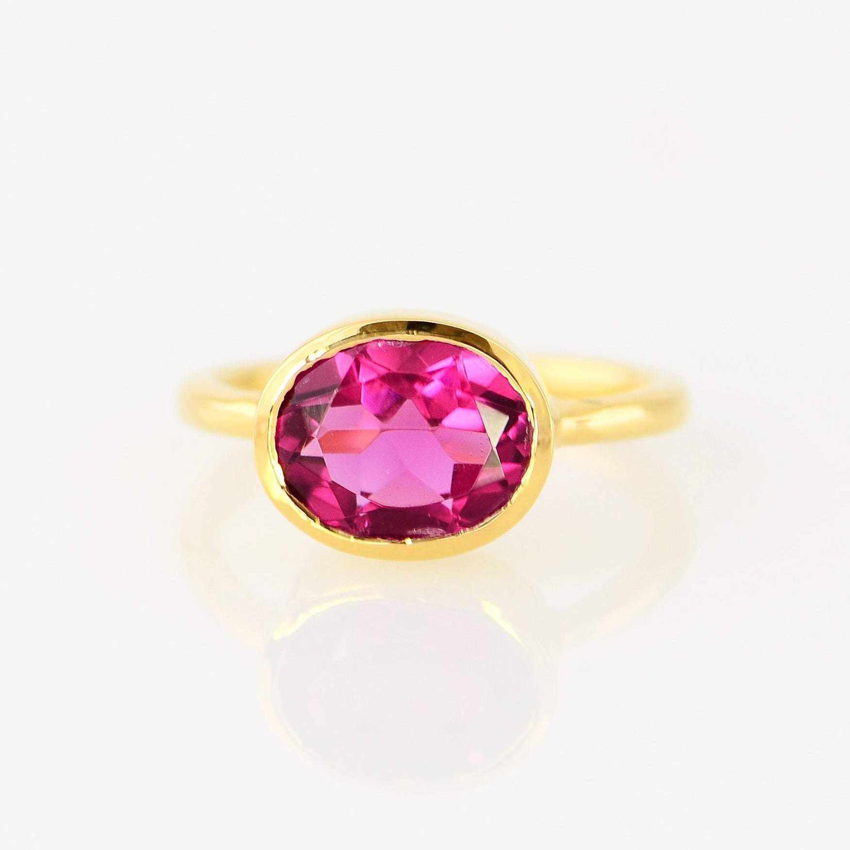 Pink Spinel Quartz Ring