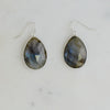 Labradorite earring, Blue Flare Gemstone Earring, Dangling Earring, Bezel set earring, Bridal earring, Everyday Earring, Gift for Wife