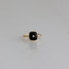 Black Onyx ring, 14k Solid Gold ring, Cushion Gemstone ring, Black Gemstone ring, Stackable ring, Gift for her, Gold ring, Stacking ring