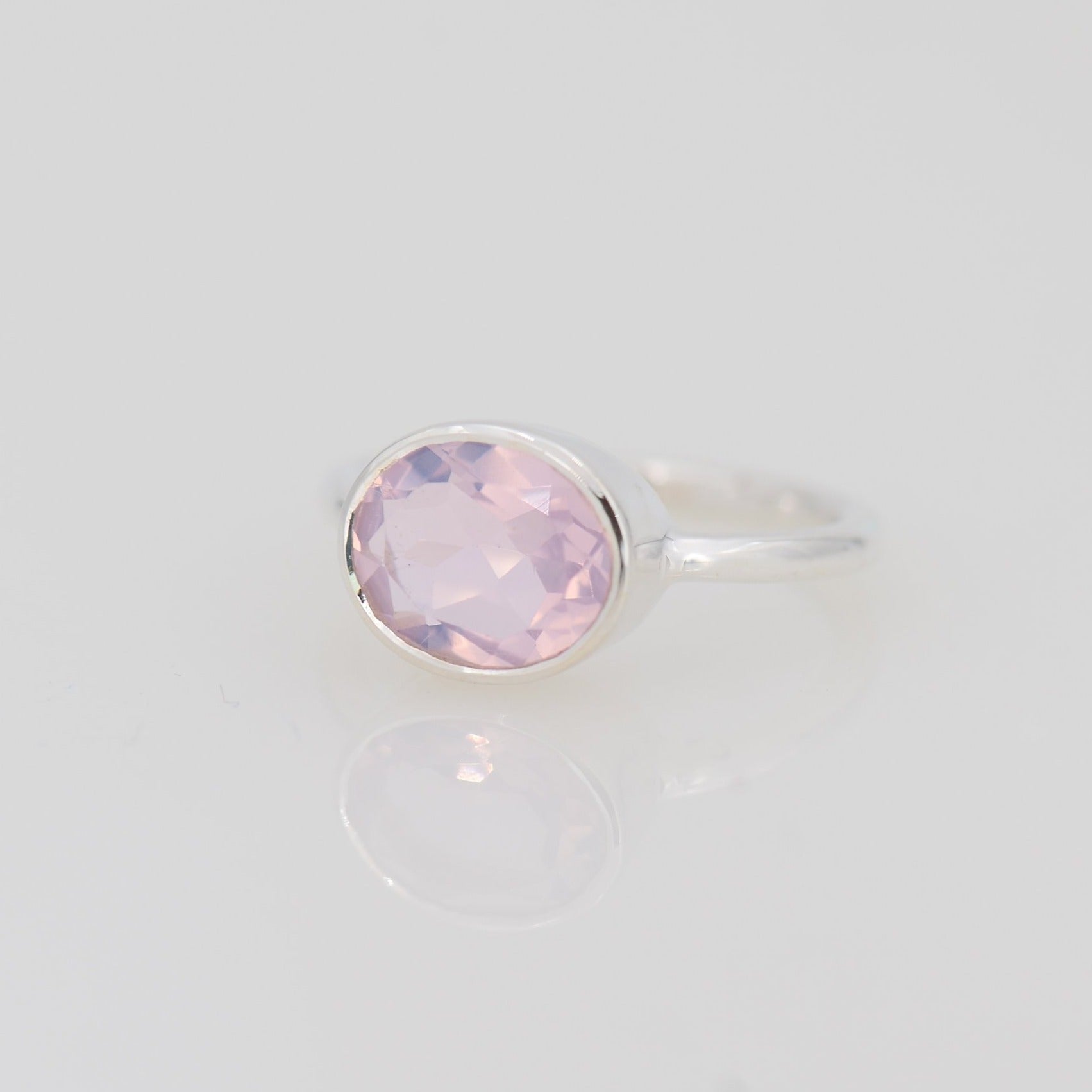 Lavender Quartz ring, Lavender Opalite Ring