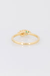 Emerald Delicate Diamond Ring, Solid Gold Minimalist Ring