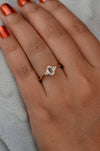 White Sapphire Ring, Genuine Gemstone ring