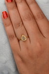 Salt and Pepper Diamond Ring, Hexagon Shape Diamond ring