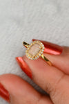 Halo Salt and Pepper Diamond Ring, Oval Shape Diamond ring