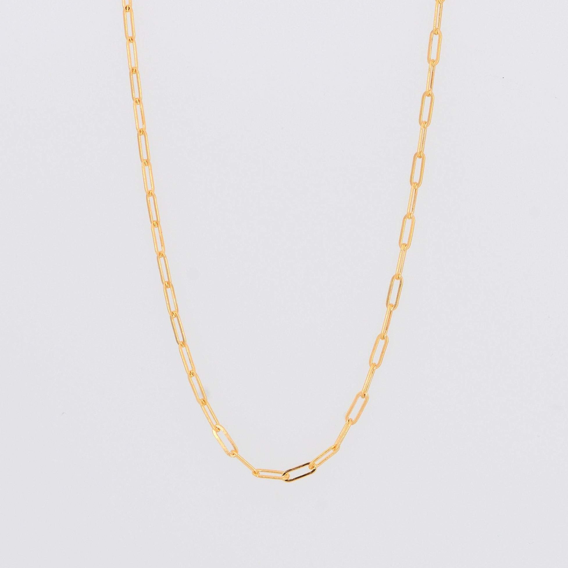 Paperclip Chain Necklace,Rectangle Link Chain