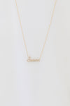 Custom Name Necklace, 14K Diamond Name Necklace Rose Gold