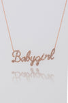 Diamond Personalized Name Necklace, Customized Diamond Initial Letter Chain