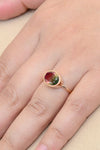 Watermelon Tourmaline Ring, Multi Tourmaline Ring, Tourmaline Jewelry, Gold and Silver Gemstone Ring, Solitaire Ring, Lab Created Tourmaline
