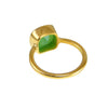 Chrysoprase Ring - Crysoprase Ring - Gold Ring - Cushion Ring - Gemstone Ring - Stackable Ring - Bridesmaid ring