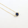 Lapis Delicate Gemstone Necklace - Navy Blue Dainty Necklace - Dark blue Necklace - Cute Gold Necklace - Gold Filled Necklace - Womens Gift