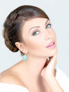 Blue Quartz earrings - Gemstone earrings - Dangle and drop earring - Large Gemstone Earrings - Bridesmaid earring - Bezel set earring