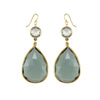 Green Amethyst Earring - Dangle and Drop Earring - Two tier earring - Large Gemstone Earrings - Bridesmaid Earrings